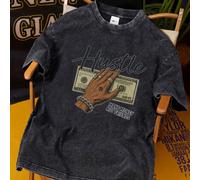 TEMU PRIVATHINKER Camiseta de Algodón Puro Holgada para Hombres - "Haz Dinero, No " Estilo Streetwear con Hombros Caídos y Cuello , Top Casual Ideal para Adolescentes y Jóvenes