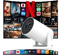 TEMU Pro Mini Proyector 4K 11 1080P 260ANSI Portátil Inalámbrico Cine en Casa y Exterior Ángulo de Proyección Ajustable 180° con Bluetooth y Wifi