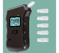 TEMU Probador de Alcohol - Pantalla LCD con 5 Boquillas Desechables, Medidor de Alcohol en Portátil para Uso Personal/Comercial