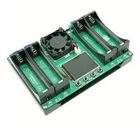 TEMU Probador de Baterías y Cargar/Descarga para 4 18650 Iones-Li con Recargo Automático, Protección contra Sobrecalentamiento, ¡Enfriamento por Ventilación!