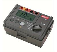 TEMU Probador de resistencia de aislamiento UNI-T Megohmetro Probador de resistencia Medidor de de 2000 cuentas Voltímetro de 100V/250V/500V/ con pantalla LCD retroiluminada