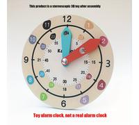 TEMU producto no es un despertador real; es un juguete. Es un reloj de juguete de madera para niños, diseñado para el reconocimiento del en la matemática .