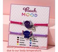 TEMU Producto Termocrómico, No es un Error de Color - Juego de 2 Pulseras Elásticas con Cuentas Cambiantes a la y Cordón BFF