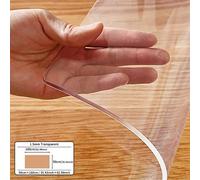 TEMU Protector de Mantel Transparente de PVC Premium - 1 pieza, Grosor de 1.5 mm, Resistente al y a los Arañazos, Ideal para Mesas de Comedor y Café en e Hoteles, Forma Rectangular