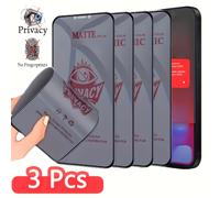 TEMU Protector de Pantalla Cerámico Mate para Privacidad, 3 piezas para iPhone 16 14 11 Pro XR X XS 8 Plus SE - Película Templada Antispy para 14 Plus