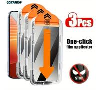 TEMU Protector de Pantalla de Privacidad 3pcs para iPhone 11/12/13/14/15/16 Series - Vidrio Templado Antiaceite y Sin Polvo