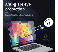 TEMU Protector de Pantalla Magnético Anti-Luz Azul para MacBook, 1pc - Película Removible, Acabado Liso, 3H
