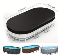 TEMU Protector para piscina elevada - Cubierta para piscina /rectangular, protección UV, protección exterior para , regalo ideal para entusiastas de la natación, accesorios para piscina