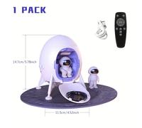 TEMU Proyector de luz de galaxia de astronauta, proyector de techo de , luz de noche con temporizador, tapete de cráter de lunar, proyector de galaxia de uso para decoración de dormitorio