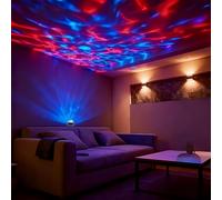 TEMU Proyector LED Romántico Tipo | Estilo Art Déco, USB, Control Remoto, Ideal para Dormitorio, , Oficina, Navidad, Halloween y Varios Días Festivos