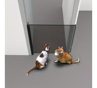 TEMU Puerta de mascotas retráctil de resistencia con corral -gatos - No requiere montaje, diseño extendido, puerta de entrada para gatos y perros que ahorra , acabado mate