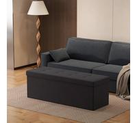 TEMU Puff Almacenaje, 38 x 110 x 38 cm, Taburete Reposapiés, Soporta 300 kg, para , Dormitorio