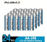 TEMU PUJIMAX 12pcs 24pcs 48pcs Pilas AA, 1.5V Pilas Alcalinas de , con Larga Duración para Linternas, Juguetes, Controles Remotos (No Recargables)
