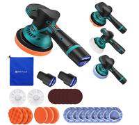 TEMU Pulidora Rotativa Inalámbrica para Autos, Kit de y con 8 Velocidades , 2 Baterías Incluidas, 22 Accesorios. Ideal para Detallado//Encerado del Auto