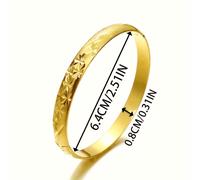 TEMU Pulsera clásica de 1 pieza, decoración tradicional vintage grabada para /boda, regalo para mujer, joyería de lujo Fool's