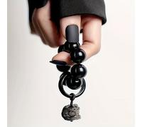 TEMU Pulsera con borlas y anillo de del león con cuentas negras, un juguete para los dedos para que los se centren y sus mentes, para adolescentes