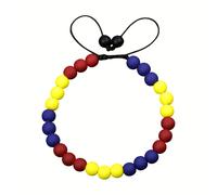 TEMU Pulsera con cuentas para Colombia, Venezuela y Ecuador, estilo bohemio tricolor , y azul, tamaño ajustable para unisex.