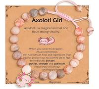 TEMU Pulsera de cuentas de Axolotl Bala - Llavero ajustable de color rosa con de perlas y charme, para , graduaciones y ocasiones especiales, regalo de | Accesorio | Pulsera ajustable