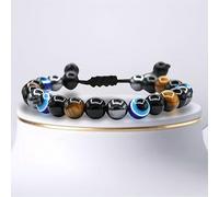 TEMU Pulsera de protección cuádruple con ojo , , , , brazaletes de cristal, joyería para hombres y mujeres.