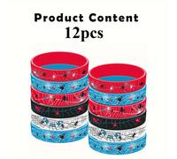 TEMU Pulsera de silicona de Spider-Man de Marvel - una pulsera con tema de para fiestas de y decoraciones con tema de Spider, de silicona duradera, con diseño de Spider.