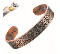 TEMU Pulsera Magnética para Hombres, Elegante Pulsera de Aleación, Árbol de , Joyería Magnética, Tamaño Ajustable, Regalo de Joyería para y Papá, Ideal para y Navidad