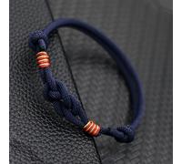 TEMU Pulsera minimalista de cuerda de nailon de , tejida con nudos concéntricos, diseñada para hombres como para mujeres, con un estilo único