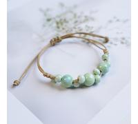 TEMU Pulsera tejida de cerámica para mujer de 1 pieza, estilo elegante, ajustable, adecuada para uso diario, viajes, vacaciones, fiestas y celebraciones festivas, un regalo festivo para parientes y