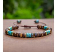 TEMU Pulsera tejida de piedra imperial de lujo vintage para mujer, de piedras naturales. Esta pulsera para damas es para los atuendos diarios un regalo para Navidad, Año o cualquier ocasión festiva.