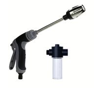 TEMU Pulverizador de de Coches de Presión con Botella de Espuma - Pistola de Agua Versátil para Motos, Uso Doméstico y Jardín - Boquilla de Varilla Larga Duradera para una Limpieza y Riego Eficientes