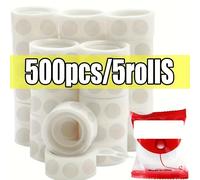 TEMU Puntos adhesivos de silicona de cara, 5 rollos/500 piezas Cinta de montaje removible multiusos para manualidades y decoraciones de , plástico duradero, para el uso diario en