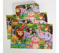 TEMU Puzzle de de Hierro de 60 piezas, Serie de Animales/Fácil de Guardar/ León, Elefante, Hipopótamo, , Cebra, , , Panda, Tigre, Oso, Mono, , Rana, , Pescado, , Juguetes de Rompecabezas