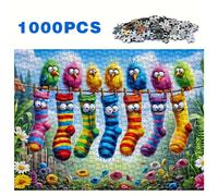 TEMU Puzzles para adultos de 500/1000 piezas, calidad, divertido juego familiar para aliviar el estrés, para , Navidad, Halloween y como regalo, muy popular entre los entusiastas de los rompecabezas