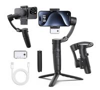 TEMU QAML M3Pro+Ai Estabilizador de Gimbal para Smartphone, un Estabilizador de 3 Ejes para Teléfonos con Rastreo Facial Automático, Compatible con trípodes de cámara para iPhone y