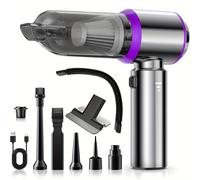 TEMU QILIEASY Aspiradora de Potente de 20000Pa | 100W de Potencia, Batería Recargable de 2000mAh*3, Mini Aspiradora Portátil 4 en 1, Adecuada para Uso Comercial, Doméstico y Automotriz, Inalámbrica