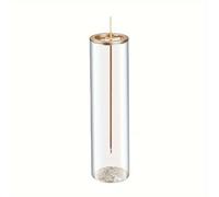 TEMU Quemador de Incienso Elegante Desmontable de Vidrio con Diseño Anticenizas Voladoras - Soporte Cilíndrico Transparente para Hogar, Oficina, Yoga, Spa y Decoración de Meditación