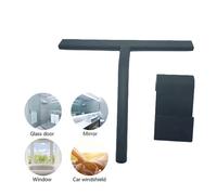 TEMU Racleta limpiadora de cristal para ducha con soporte de silicona, raspador para espejo de baño y limpieza de cristales