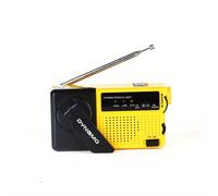 TEMU Radio de emergencia portátil mini Emergplan con linterna LED, , banda meteorológica AM/FM/NOAA, carga USB, batería recargable de polímero de litio, no impermeable, compatible con altavoces