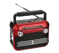 TEMU Radio FM Portátil 128BT, con Reproducción AM/SW1-6/USB/Tarjeta TF y Funcionalidad Bluetooth - Linterna Multibanda con Batería para Uso en Interiores y Exteriores