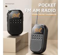 TEMU Radio Portátil Mini FM/AM con sin varillas, Ranura para Tarjeta y Carga Tres Métodos de Búsqueda + Selección Múltiple de Radio Inalámbrica Conectable Adecuada para Uso Exterior