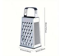 TEMU Rallador de Acero Inoxidable 4 en 1 - Rebanador Versátil de Verduras y Queso, Triturador Manual de Alimentos con 4 Lados para Papas, Jengibre y Más - Gadget de Cocina