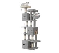 TEMU Rascador grande de 193 cm, árbol para gatos XXL, para gatos para Maine Coon, rascador de 7 niveles, árbol para gatos , 6 postes rascadores,