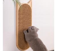 TEMU rascador para gatos de madera en la pared con forma de , para gatos de interior, tabla de sisal para rascar gatos y juguetes para gatos