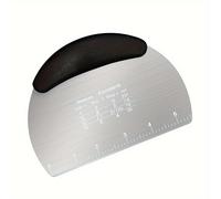 TEMU Raspador de Masa de Acero Inoxidable con Marcas de Medición - para Hornear, Decorar Tartas y Hacer Repostería - Utensilio de Cocina Duradero, Ideal para Navidad, para Acción de Gracias