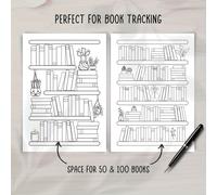 TEMU Rastreador de Lectura, Registro de Lectura de Estantería, Carta HP Clásica, Rastreador de Libros, de Lectura de 50 Libros, Horario de Lectura