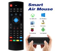 TEMU Ratón Aéreo con Teclado para /Smart TV - Control Remoto con Sensor Giroscópico | Función de Aprendizaje IR | Compatible con PS3 y Dispositivos de Streaming