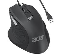 TEMU Ratón alámbrico ACER, 4 DPI ajustables 800/1200/2400/3200, ratón USB para computadora con botones , cable de 5 pies, 6 botones, 3200 DPI, compatible con laptop, Macbook, PC, escritorio