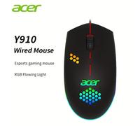 TEMU Ratón alámbrico Acer Shadow Knight, Ratón Gaming, Ratón de Negocios, Ideal para LOL, y CF, Ratón con Iluminación RGB, 1600 DPI Ajustable, Ratón Esports, Diseño , Y910 en Negro.