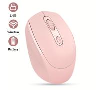 TEMU Ratón inalámbrico ergonómico con USB, diseñado para uso , con clics silenciosos, plástico duradero, no recargable, adecuado para laptops/ordenadores de escritorio sin baterías