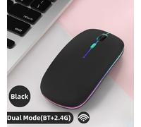 TEMU Ratón Inalámbrico Recargable, 2.4G y Ratón Inalámbrico de Dual, Diseño Ergonómico Silencioso, Retroiluminación LED, Compatible con iPad, MacBook, PC y Laptops