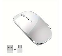 TEMU Ratón Inalámbrico Tipo- 2.4G | Operación Silenciosa, Recargable por Puerto Tipo-C, Batería de Polímero de Litio